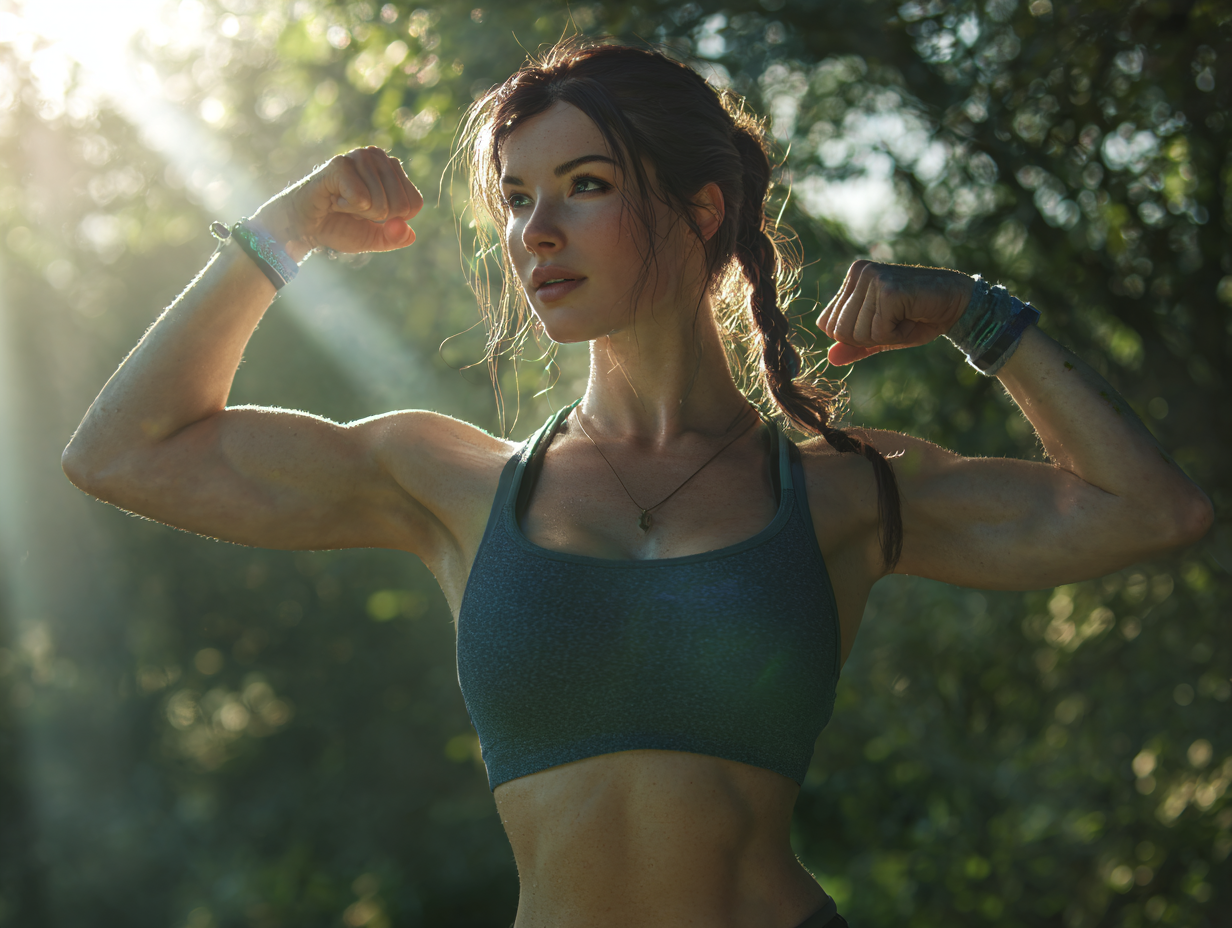 Persoană antrenându-se în aer liber